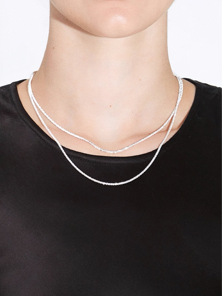 Lunar Luster S925 Silver Chain Necklace