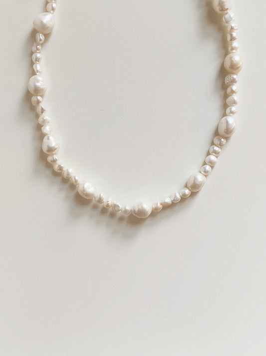 Baroque Elegance 18K Gold Plated Pearl Necklace