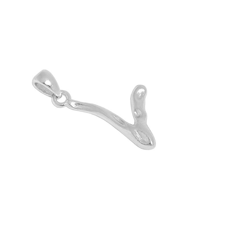 The Molten Initial Organic Letter Pendant & Dainty Chain (18k Gold Vermeil / 925 Silver)