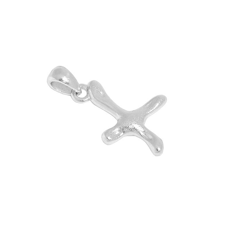 The Molten Initial Organic Letter Pendant & Dainty Chain (18k Gold Vermeil / 925 Silver)