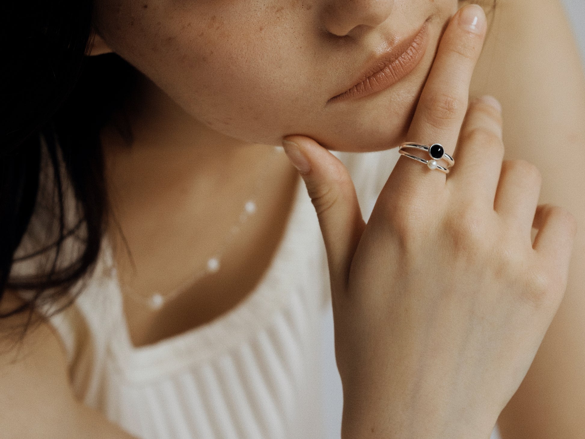 black agate ring