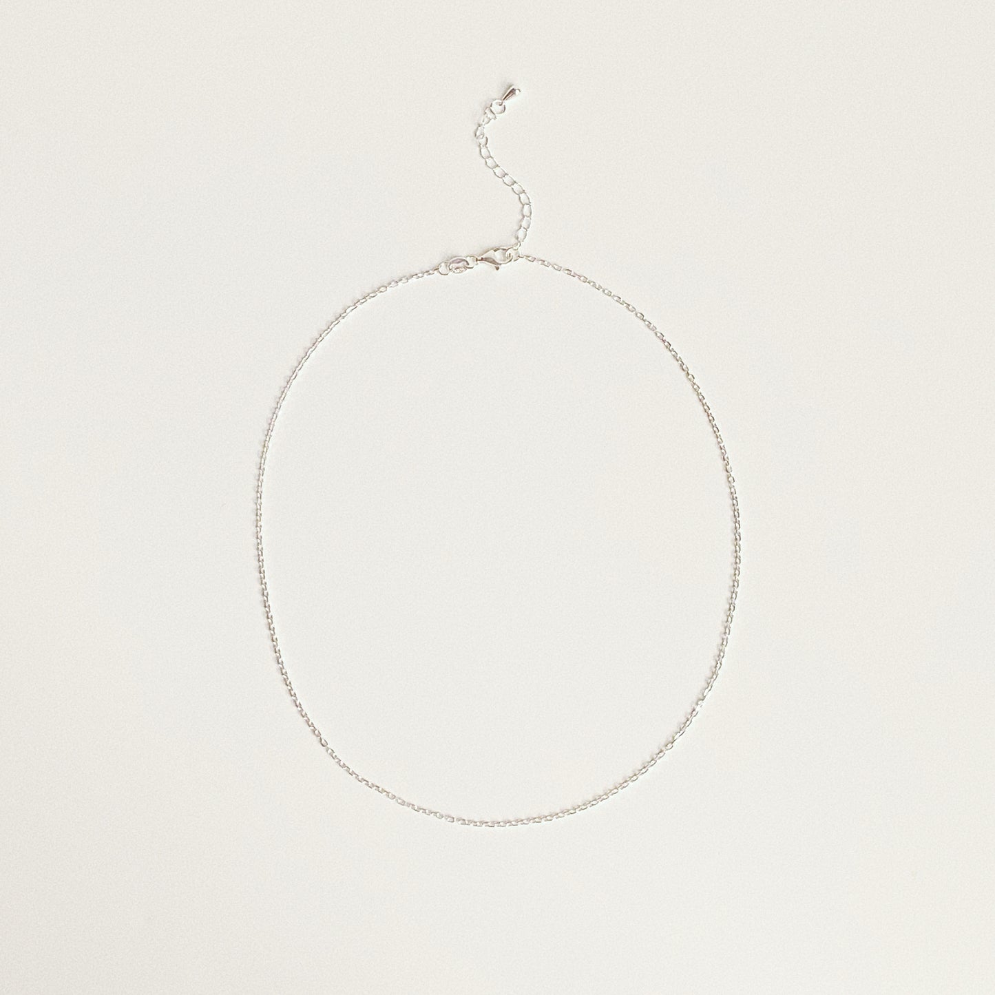 925 Sterling Silver cable chain necklace, 40cm length adjustable, sold separately.