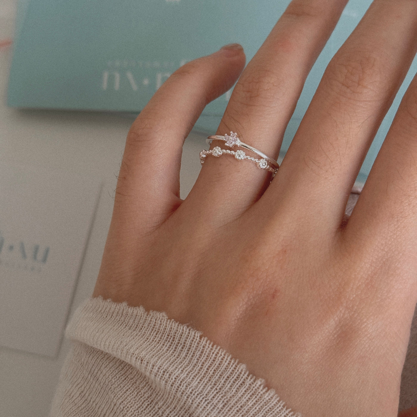 dainty silver ring