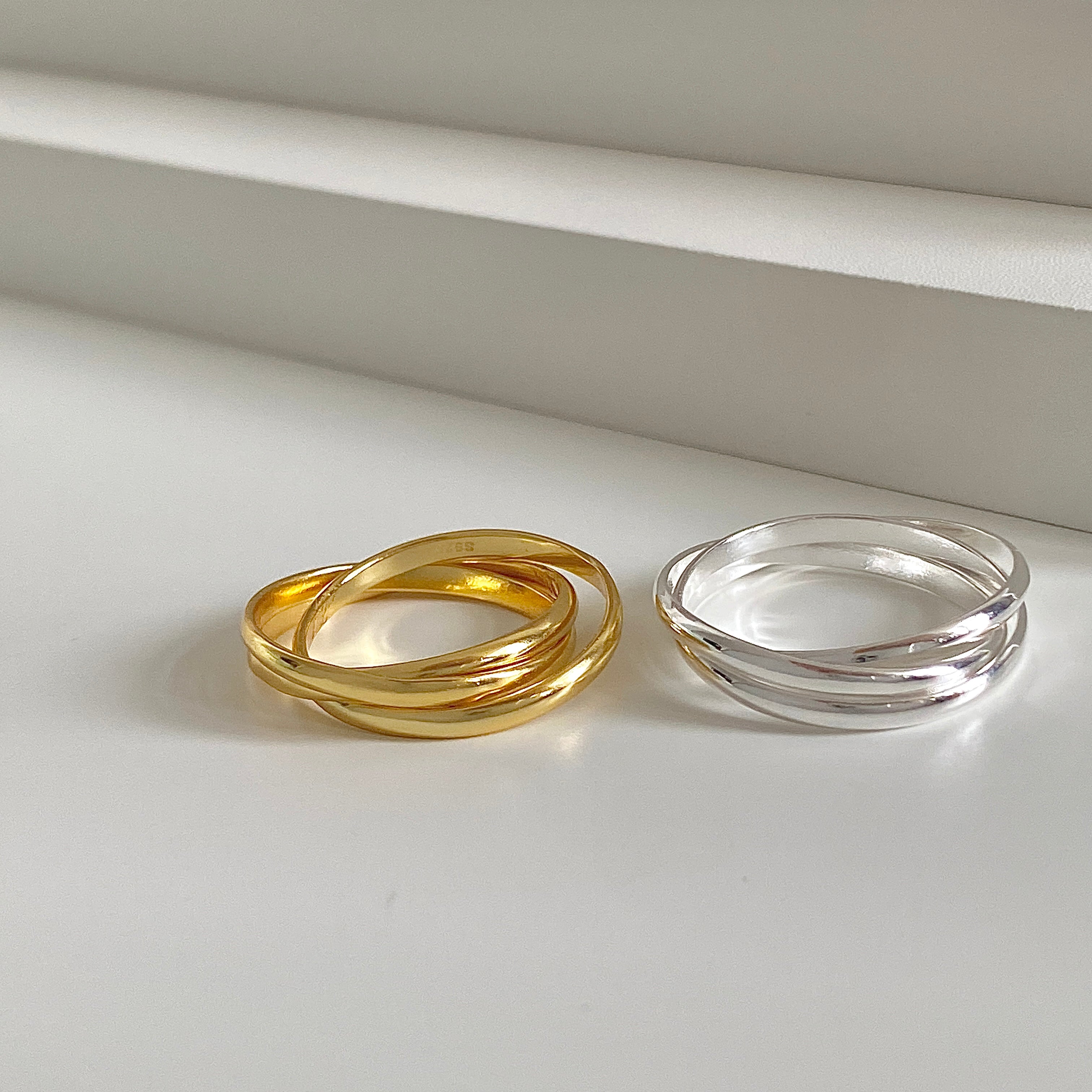 Dainty Sterling Silver Rolling Fidget Ring: Stress Relief in Style ...