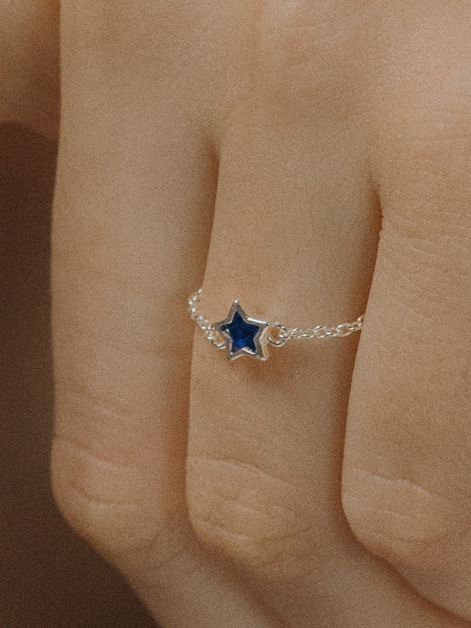 Dainty Celestial Blue Star Ring