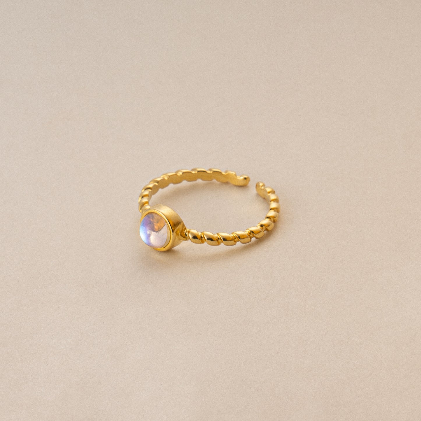 Twilight Twirl Moonstone Ring