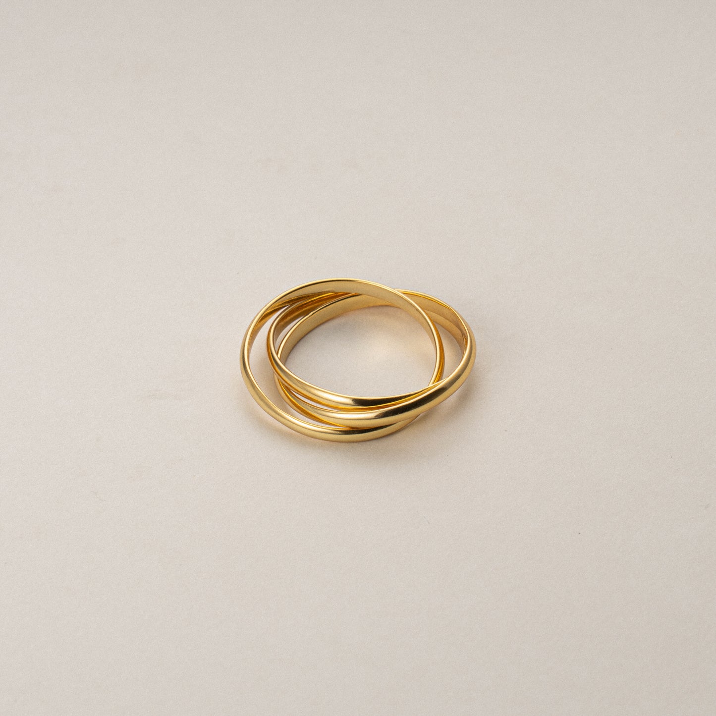 Gold & Silver Interlocking Rolling Ring