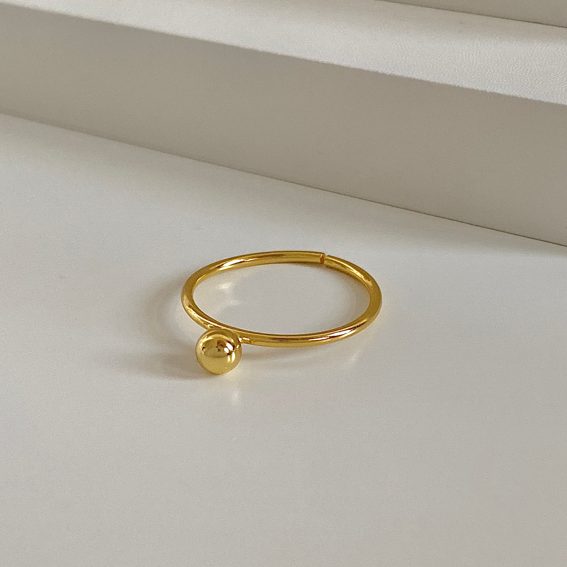 gold ball ring