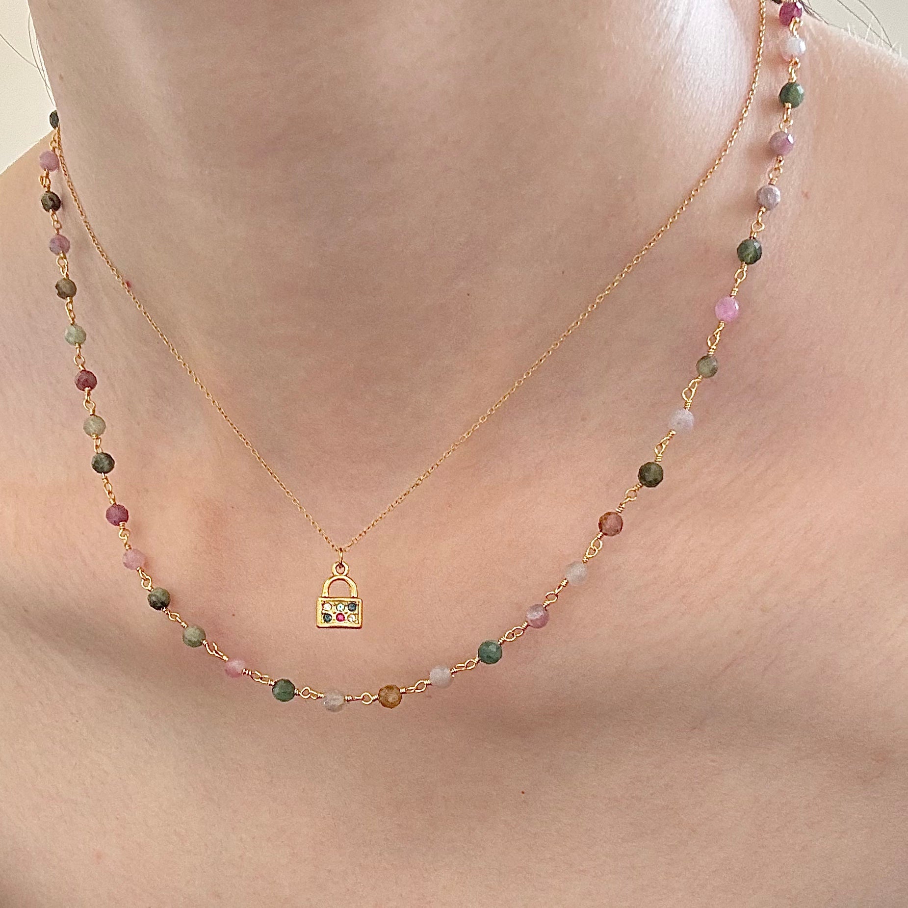 green stone necklace