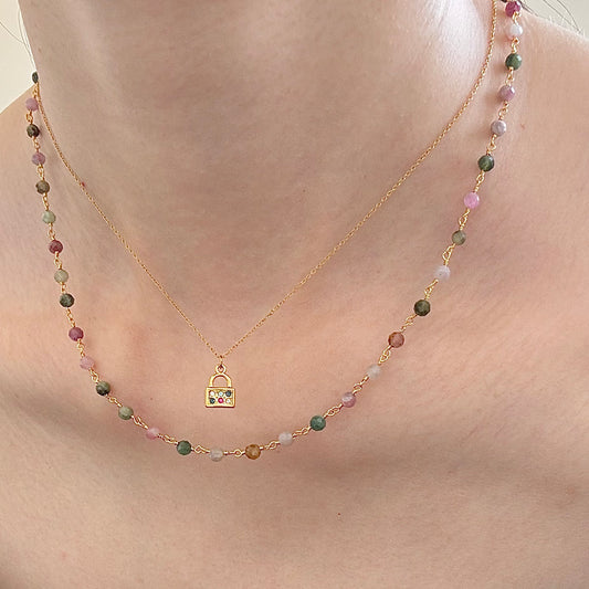 green stone necklace