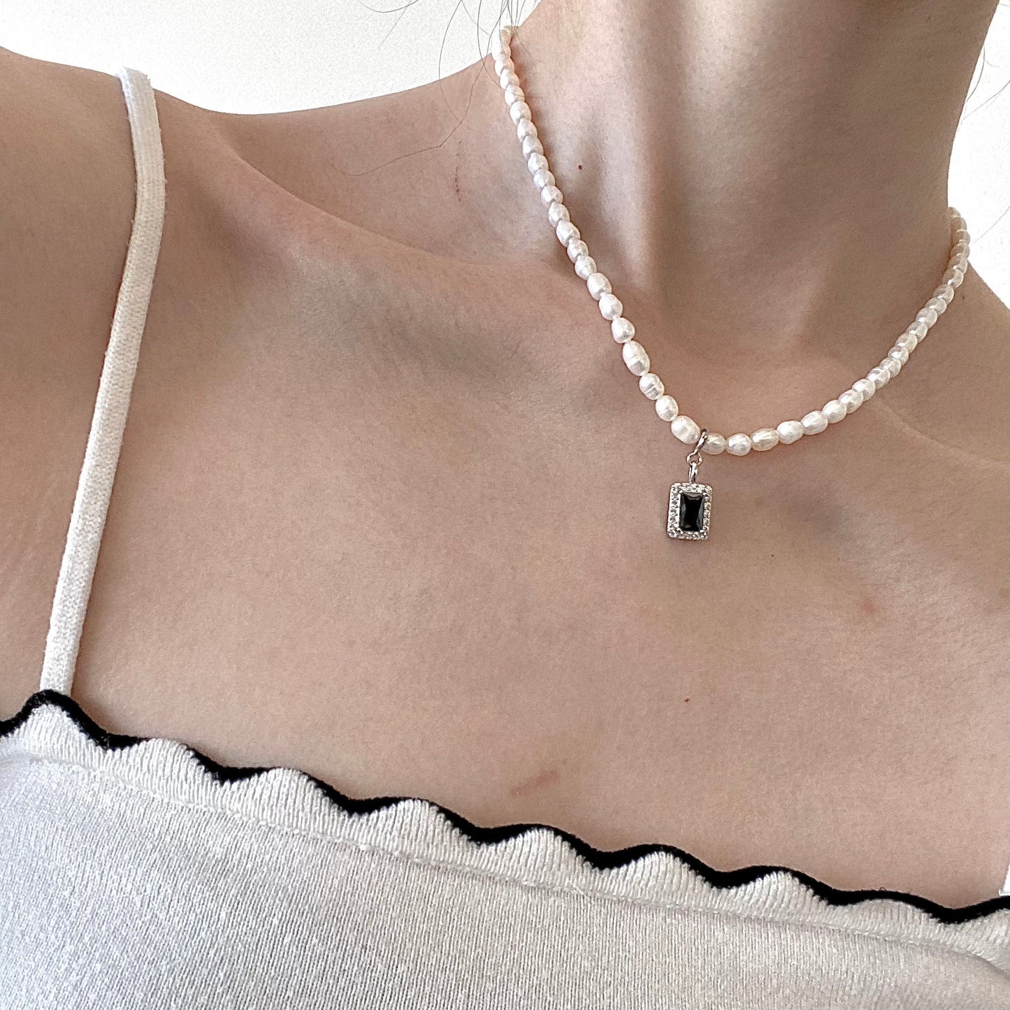 Classic Elegance S925 Silver Pearl Necklace