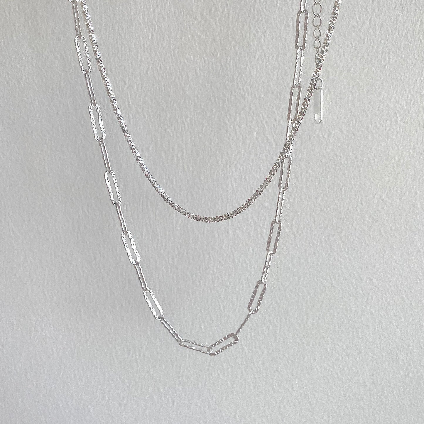 Lunar Luster S925 Silver Chain Necklace