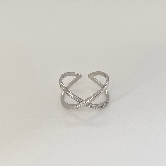 Silver Celestial Crossroads Adjustable Ring