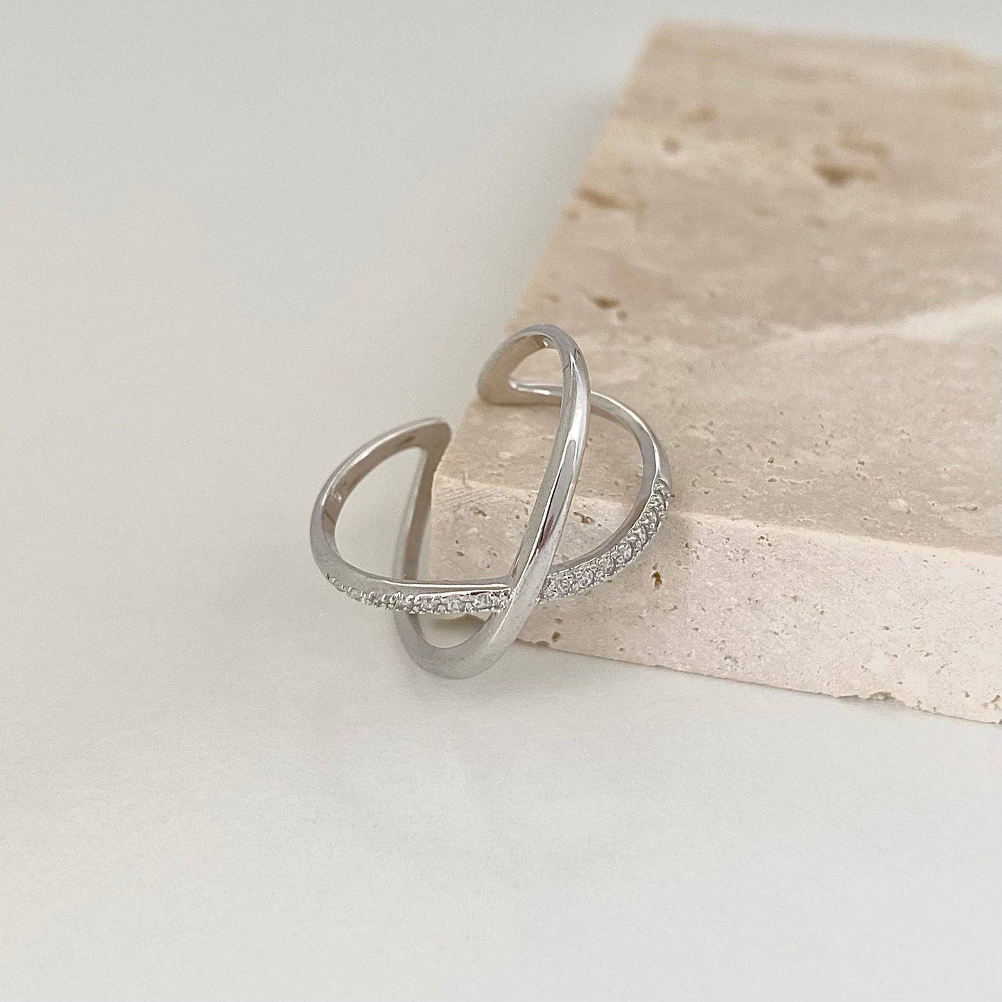 Silver Celestial Crossroads Adjustable Ring