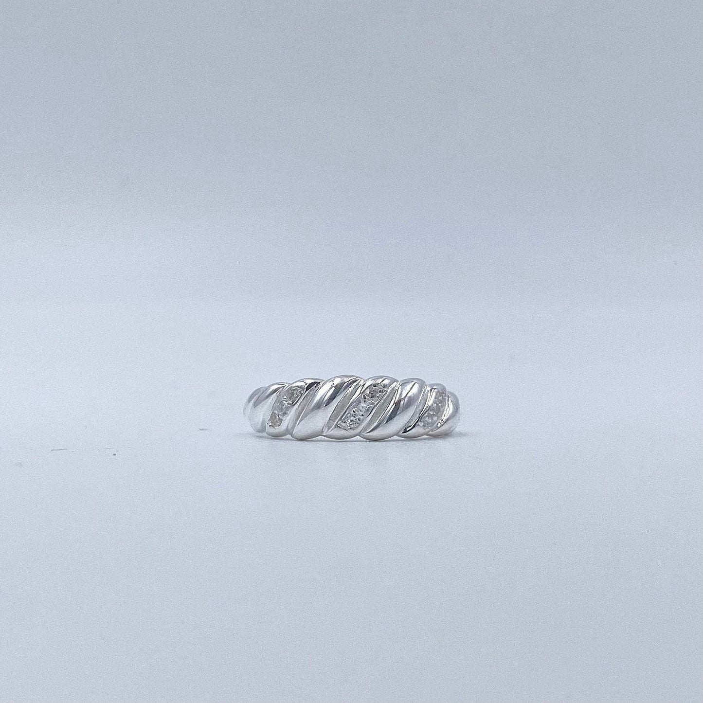 Twisted Brilliance S925 Silver Ring