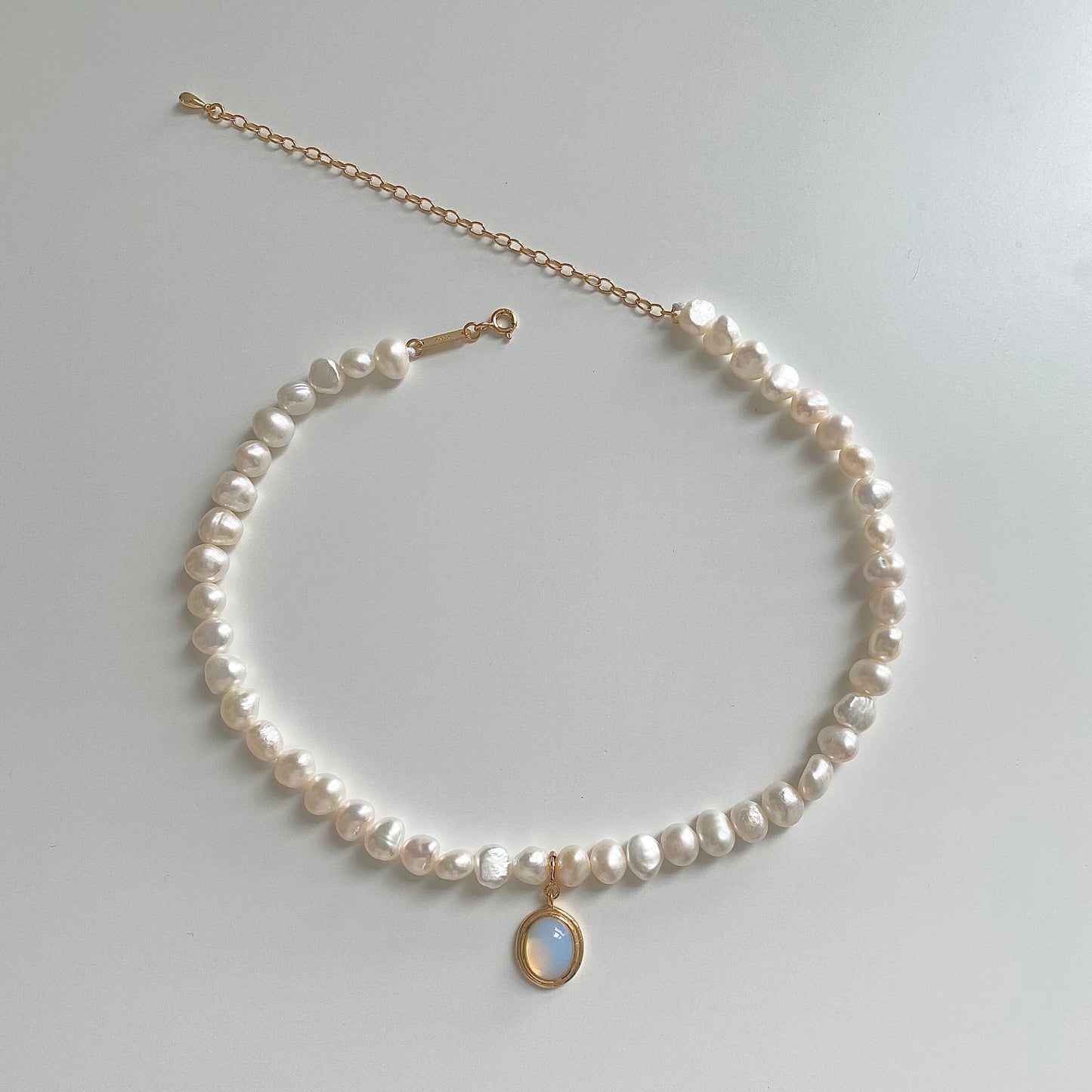 Lunar Harmony Pearl & Moonstone Necklace