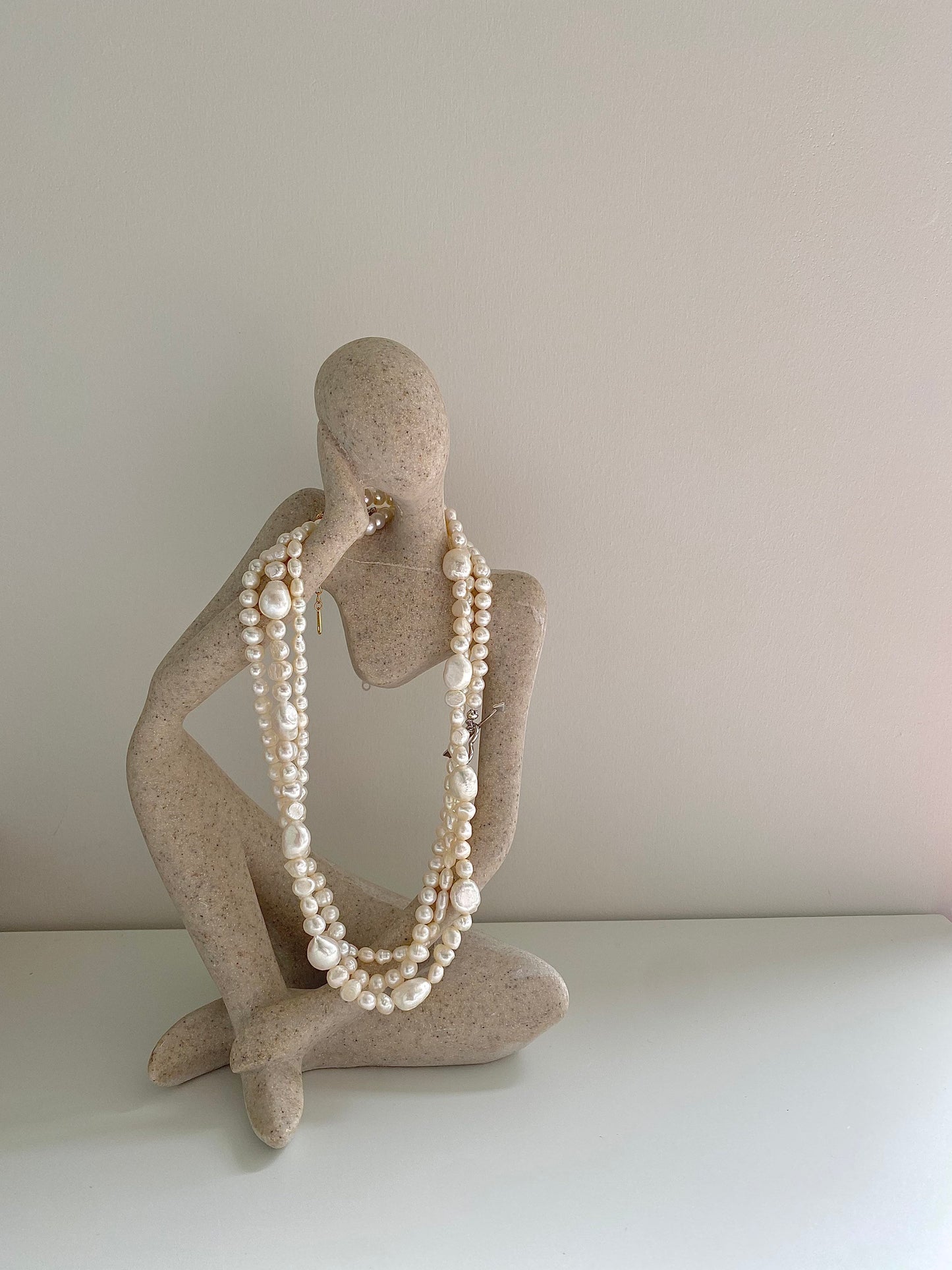 Baroque Elegance 18K Gold Plated Pearl Necklace