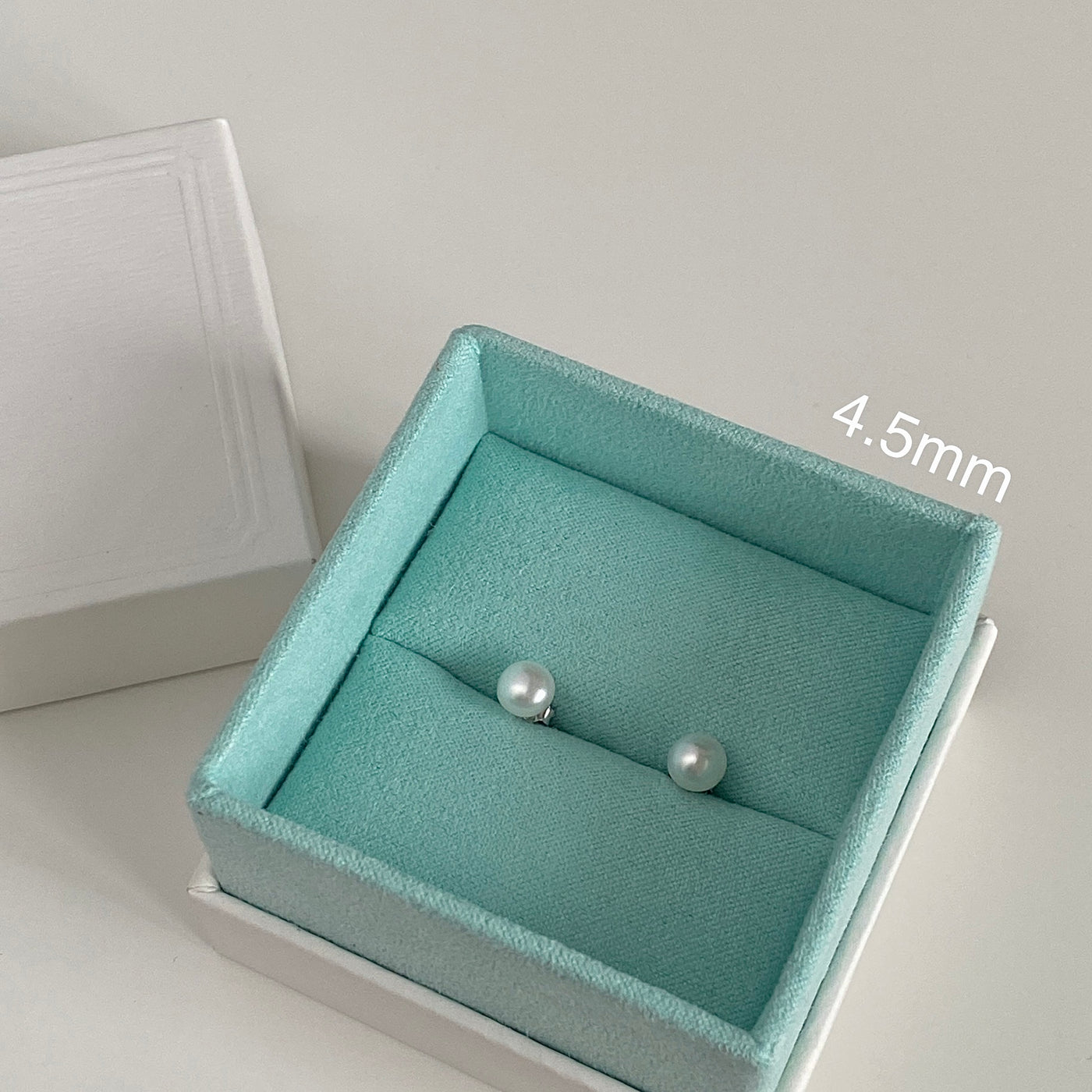 Timeless Elegance Sterling Silver Pearl Stud Earrings in size 4.5mm in package box