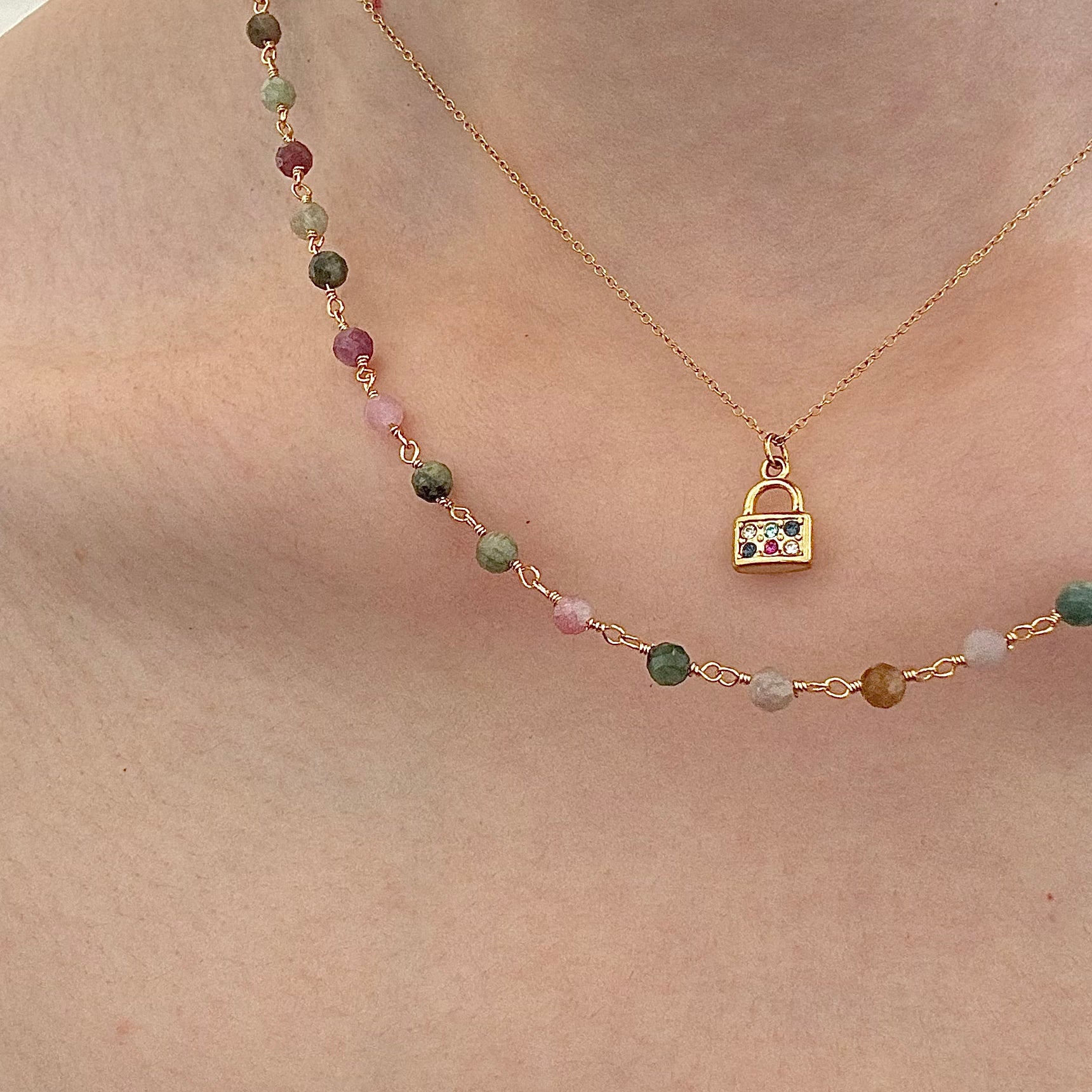lock pendant necklace