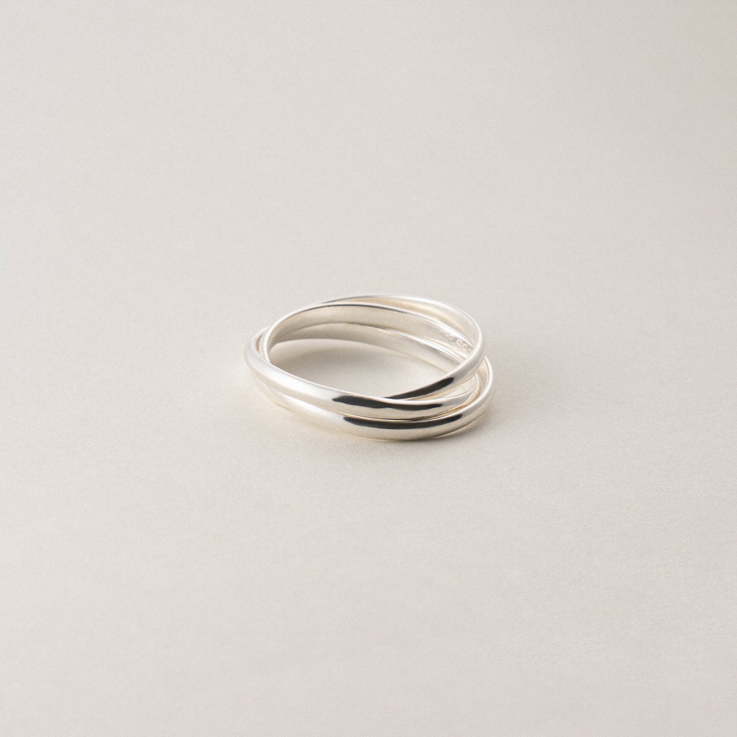Gold & Silver Interlocking Rolling Ring