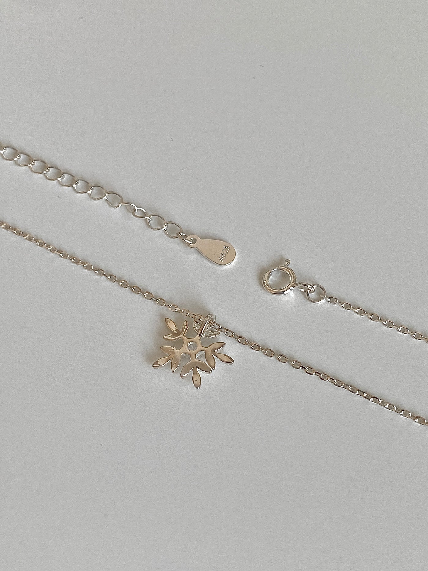 Eternal Winter's Whisper Snowflake Necklace