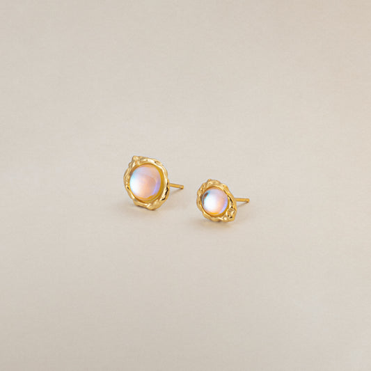 Lunar Lava S925 Silver Moonstone Earrings