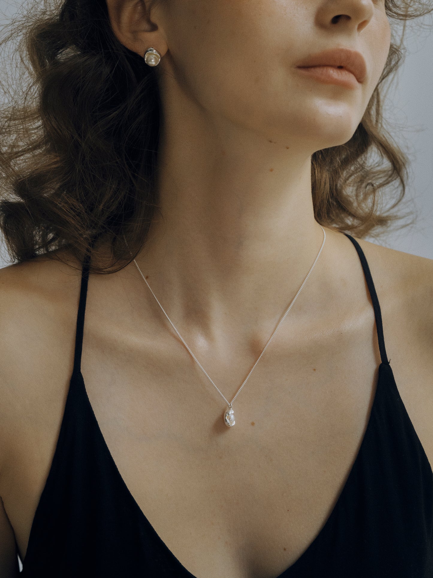 Ocean's Embrace Pearl Stud Earrings
