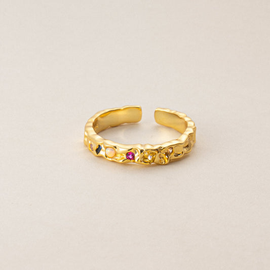 Blossom Dance Dainty Pink Opal Ring