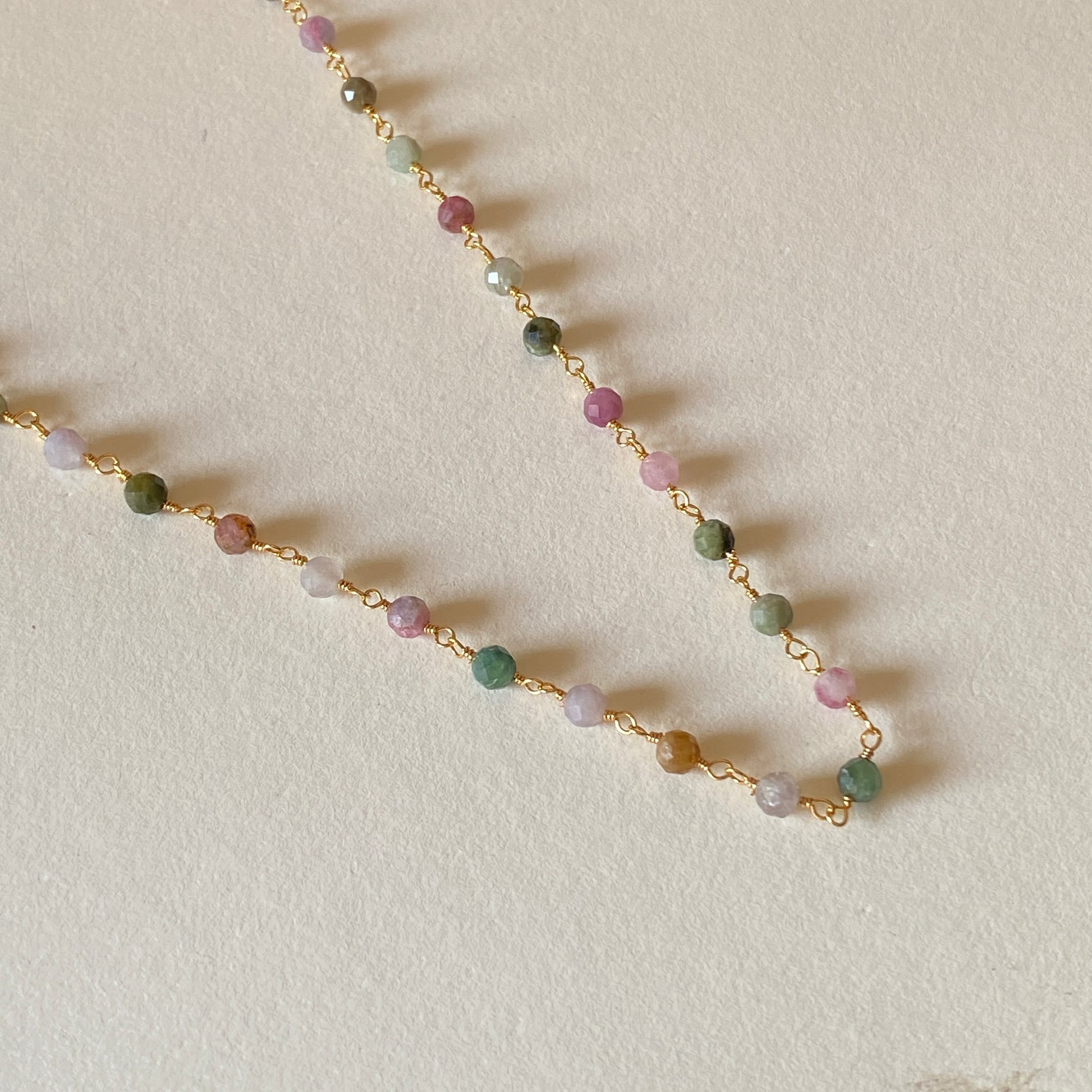pink stone necklace