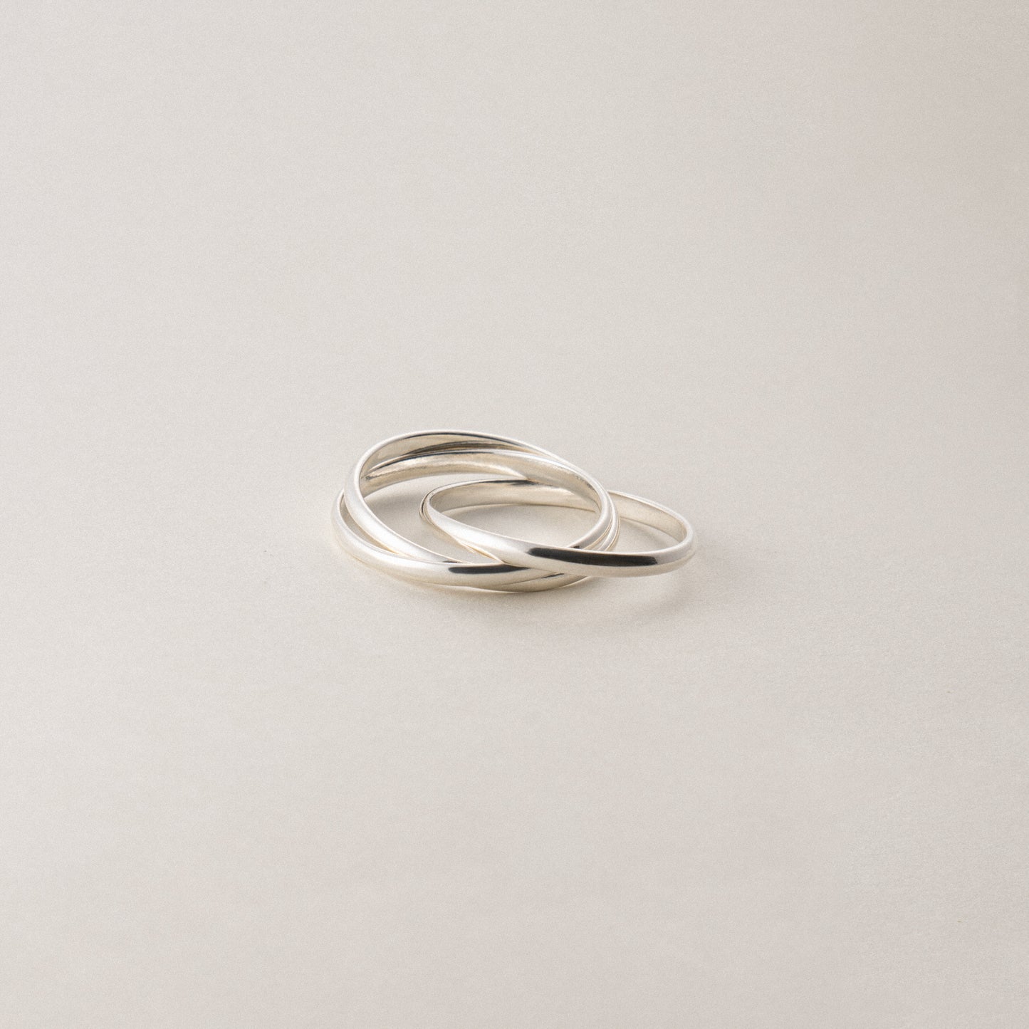Gold & Silver Interlocking Rolling Ring