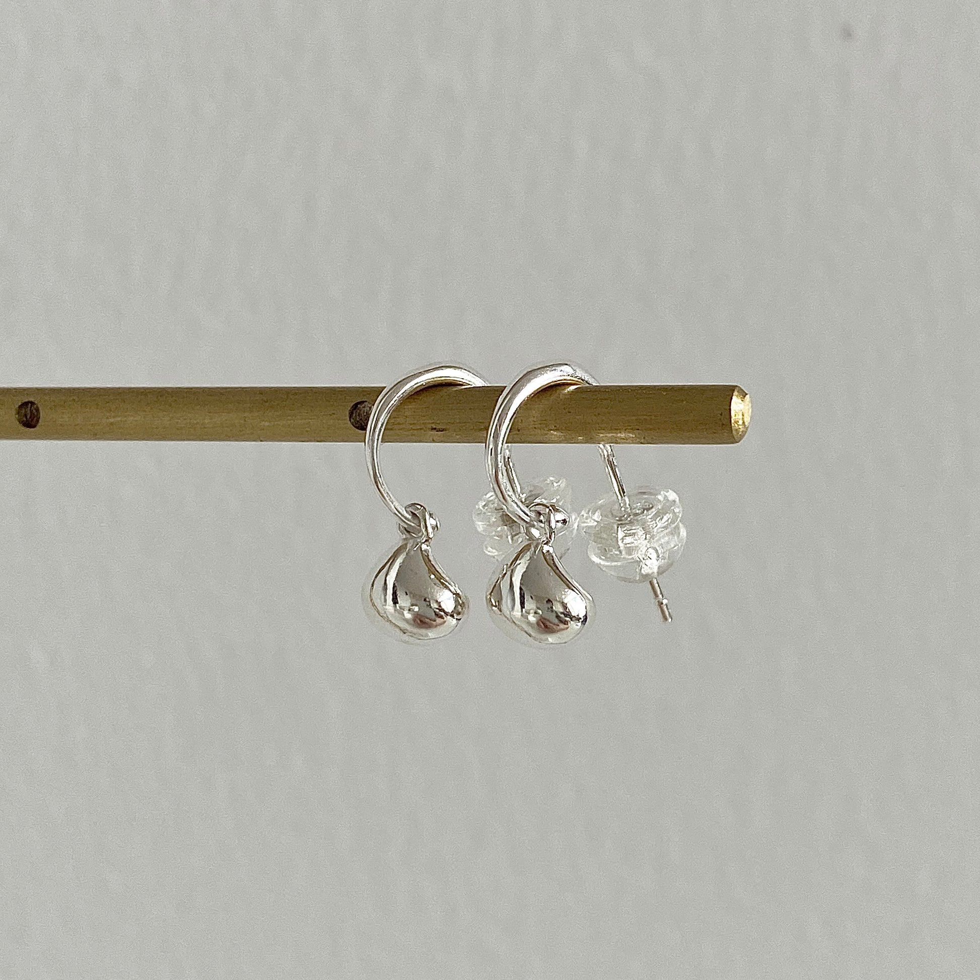 silver earrings