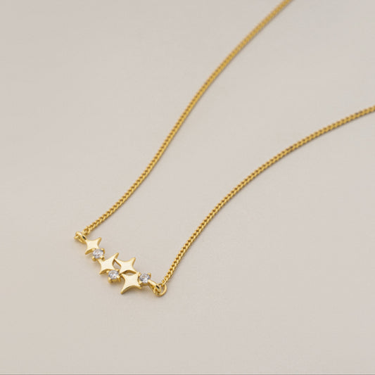 Galactic Quartet Star Charm Necklace