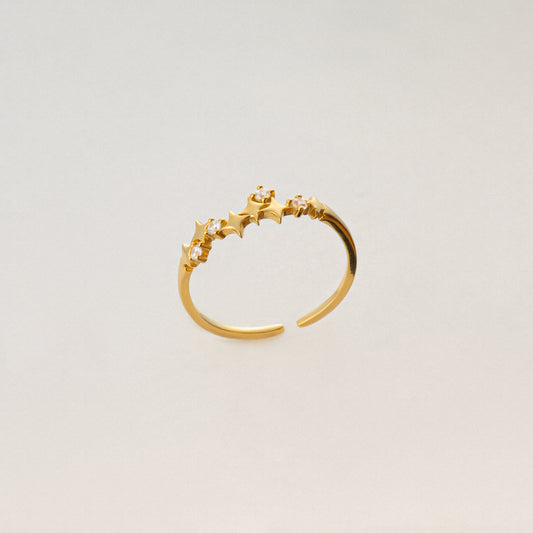 Celestial Quintet S925 Silver Star Ring