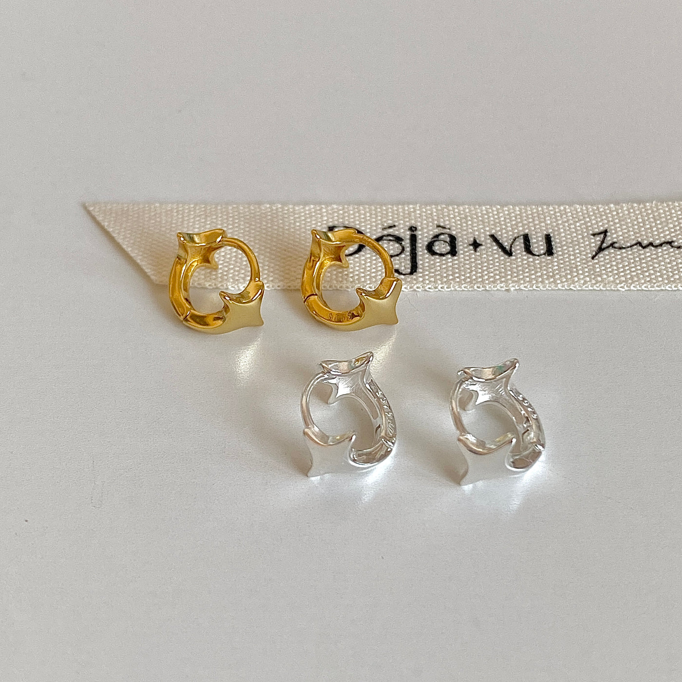 Lunar Gleam Dainty Star Stud Earrings