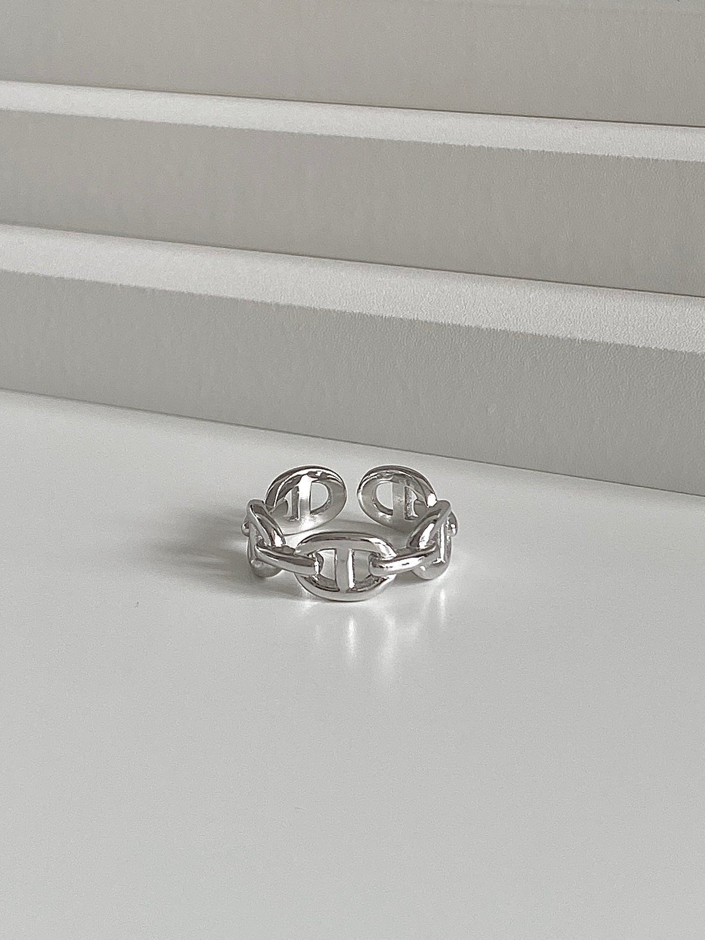sterling silver chain ring