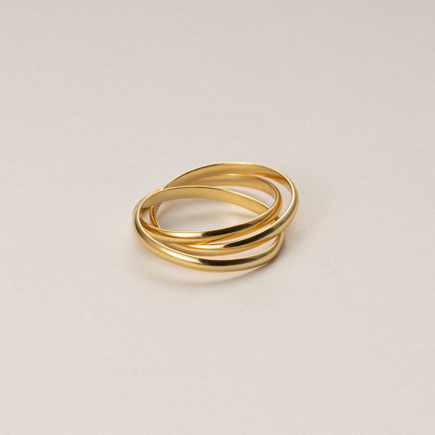 Gold & Silver Interlocking Rolling Ring