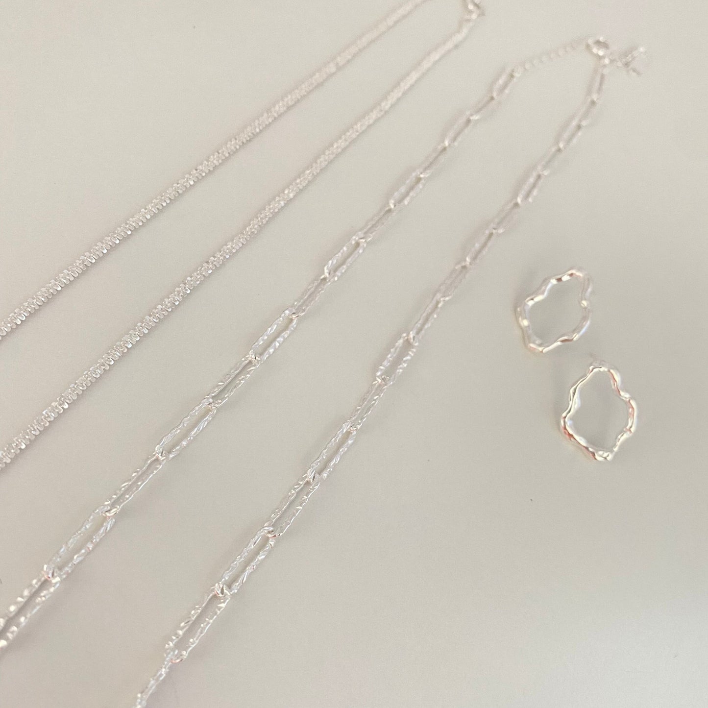 Silver Link S925 Silver Paperclip Chain Necklace