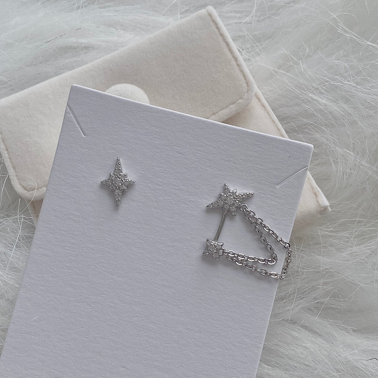 Stellar Asymmetry S925 Silver Stud Earrings