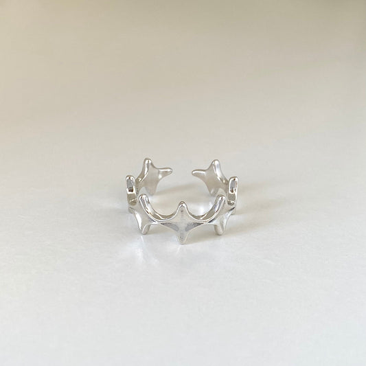 S925 Silver Vintage Starlight Cluster Ring
