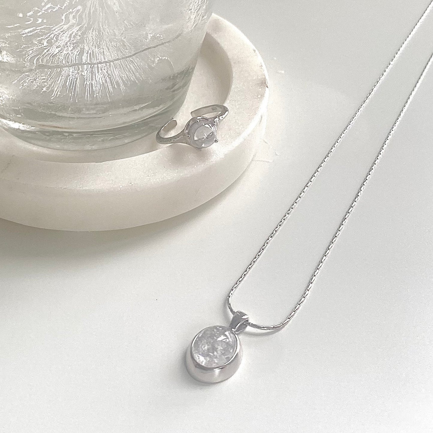 Crystal Elegance S925 Silver Necklace