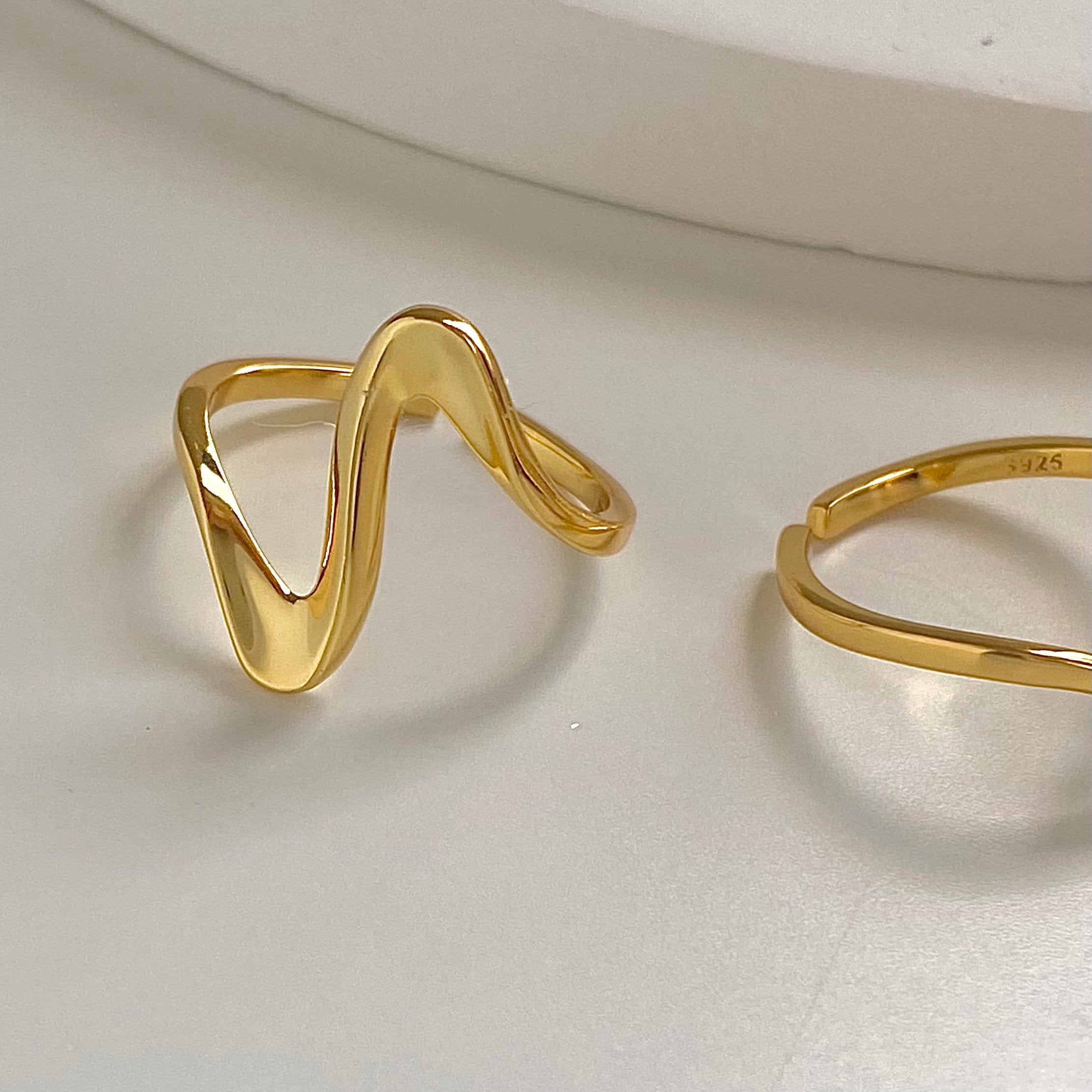 Rhythm of Life 18k Gold Plated S925 Silver Ring | Deja vu Jewellery