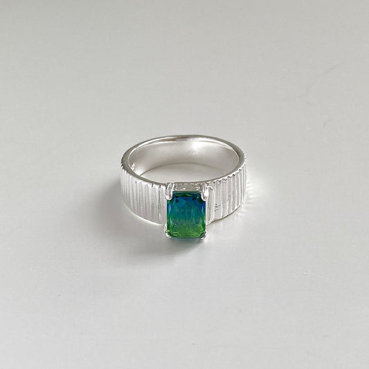 Lush Meadow S925 Silver Green Gemstone Ring